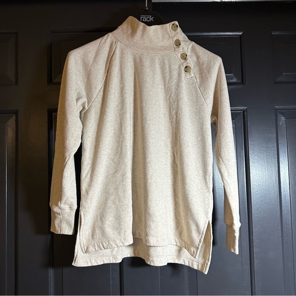 J. Crew Sweater Pullover Women S   Knit High Neck Button Long Sleeve (b5 - Picture 1 of 9